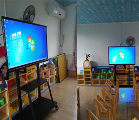 廣州黃埔區(qū)某幼兒園應(yīng)用55寸教學(xué)一體機(jī)